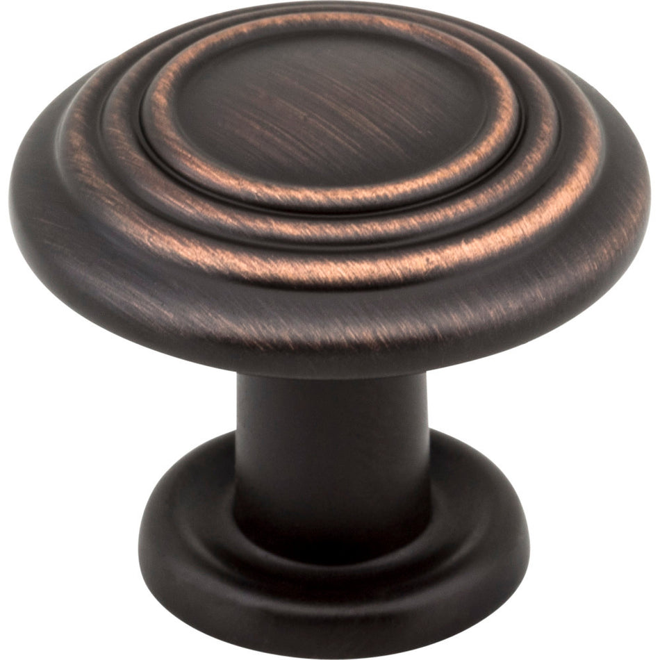 Elements 110DBAC: 1-1/4" Vienna Round Cabinet Knob - Brushed Oil Rubbed Bronze