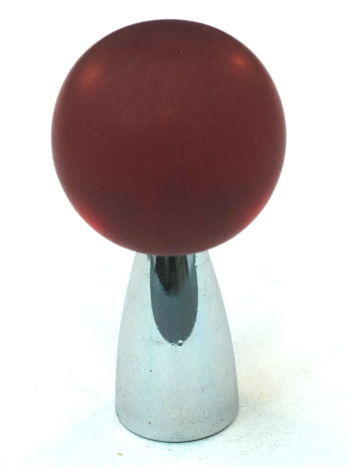 Cal Crystal 111-CM018: 22mm Athens Sphere Cabinet Knob - Matte Red