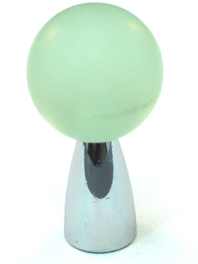 Cal Crystal 111-CM019: 22mm Athens Sphere Cabinet Knob - Matte Light Green