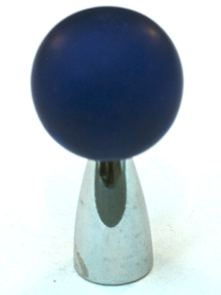 Cal Crystal 111-CM020: 22mm Athens Sphere Cabinet Knob - Matte Cobalt Blue