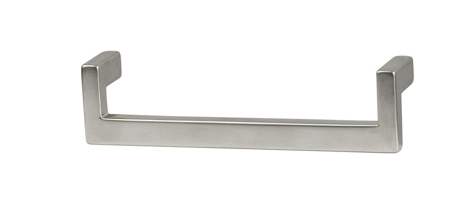 Hafele 111.95.121: 128mm cc Modern Drop Edge Cabinet Pull - Matte Aluminum