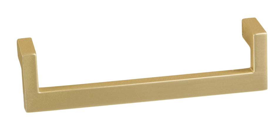 Hafele 111.95.124: 128mm cc Modern Drop Edge Cabinet Pull - Matte Gold