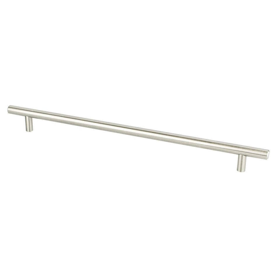 Berenson 1128-2BPN: 288mm cc Tempo Round Bar Cabinet Pull - Brushed Nickel