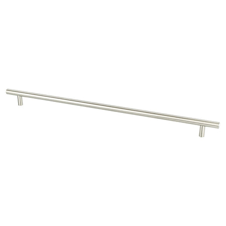 Berenson 1129-2BPN: 384mm cc Tempo Round Bar Cabinet Pull - Brushed Nickel