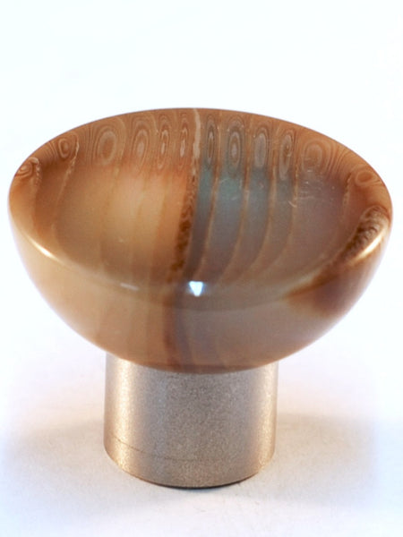 Cal Crystal 113-B3: 33mm Round Cabinet Knob - Gloss Beige