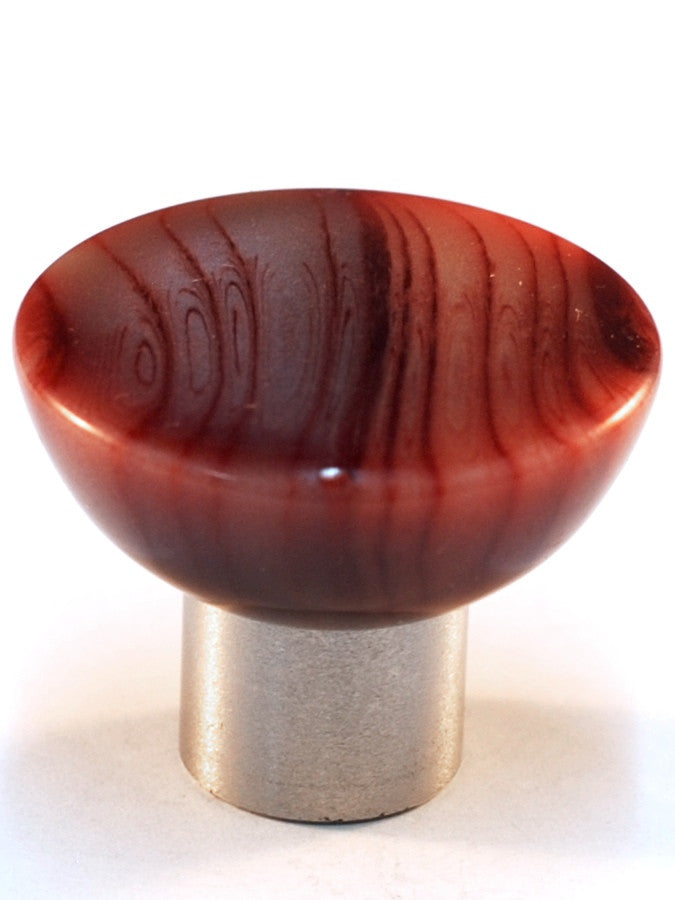 Cal Crystal 113-B9: 33mm Round Cabinet Knob - Gloss Red