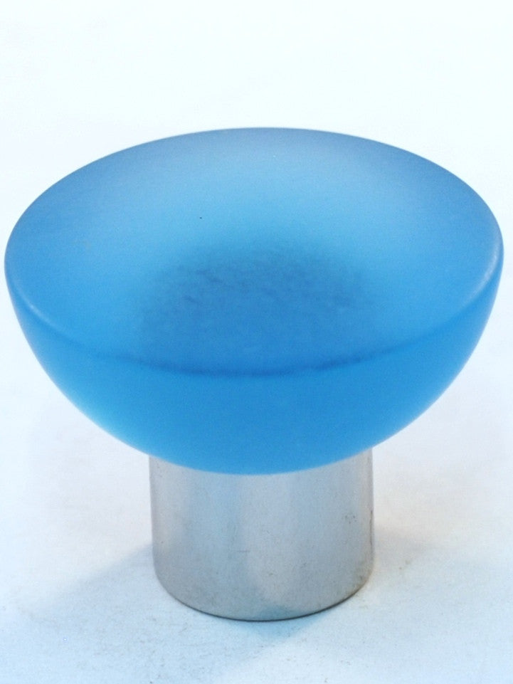 Cal Crystal 113-CM002: 33mm Athens Round Cabinet Knob - Light Blue