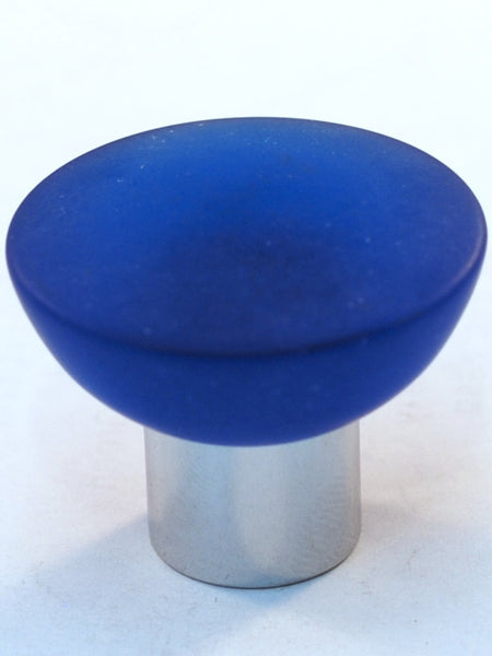 Cal Crystal 113-CM003: 33mm Athens Round Cabinet Knob - Matte Blue