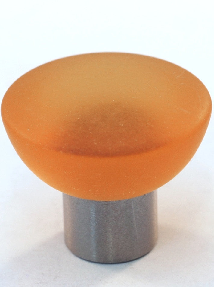 Cal Crystal 113-CM011: 33mm Athens Round Cabinet Knob - Matte Amber