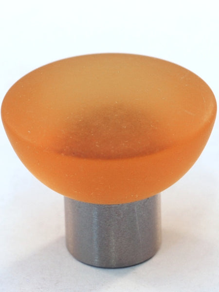 Cal Crystal 113-CM011: 33mm Athens Round Cabinet Knob - Matte Amber