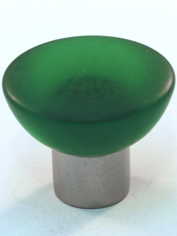 Cal Crystal 113-CM014: 33mm Athens Round Cabinet Knob - Matte Green