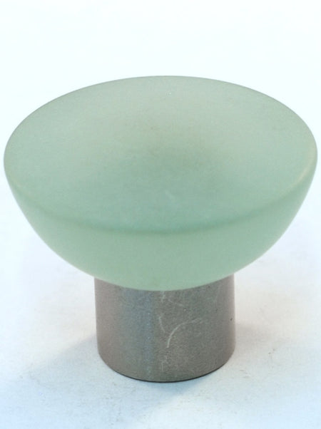 Cal Crystal 113-CM019: 33mm Athens Round Cabinet Knob - Matte Light Green