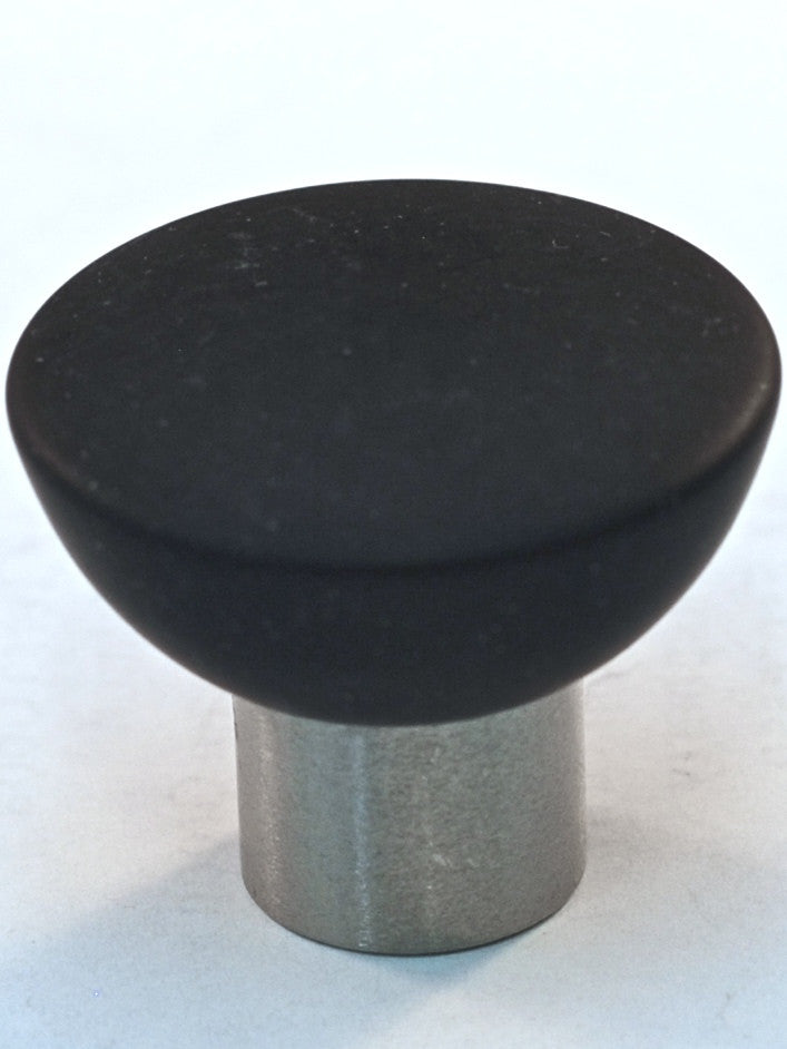 Cal Crystal 113-M034: 33mm Athens Round Cabinet Knob - Matte Black