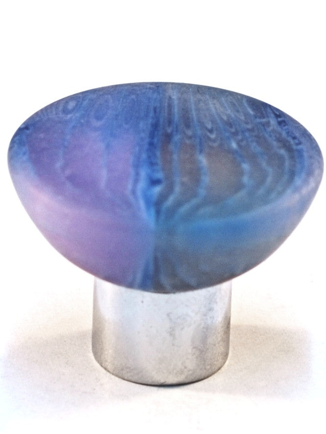 Cal Crystal 113-M24: 33mm Round Cabinet Knob - Matte Blue