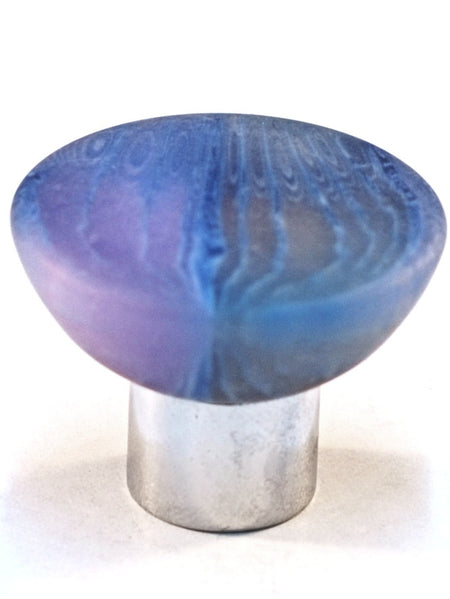 Cal Crystal 113-M24: 33mm Round Cabinet Knob - Matte Blue