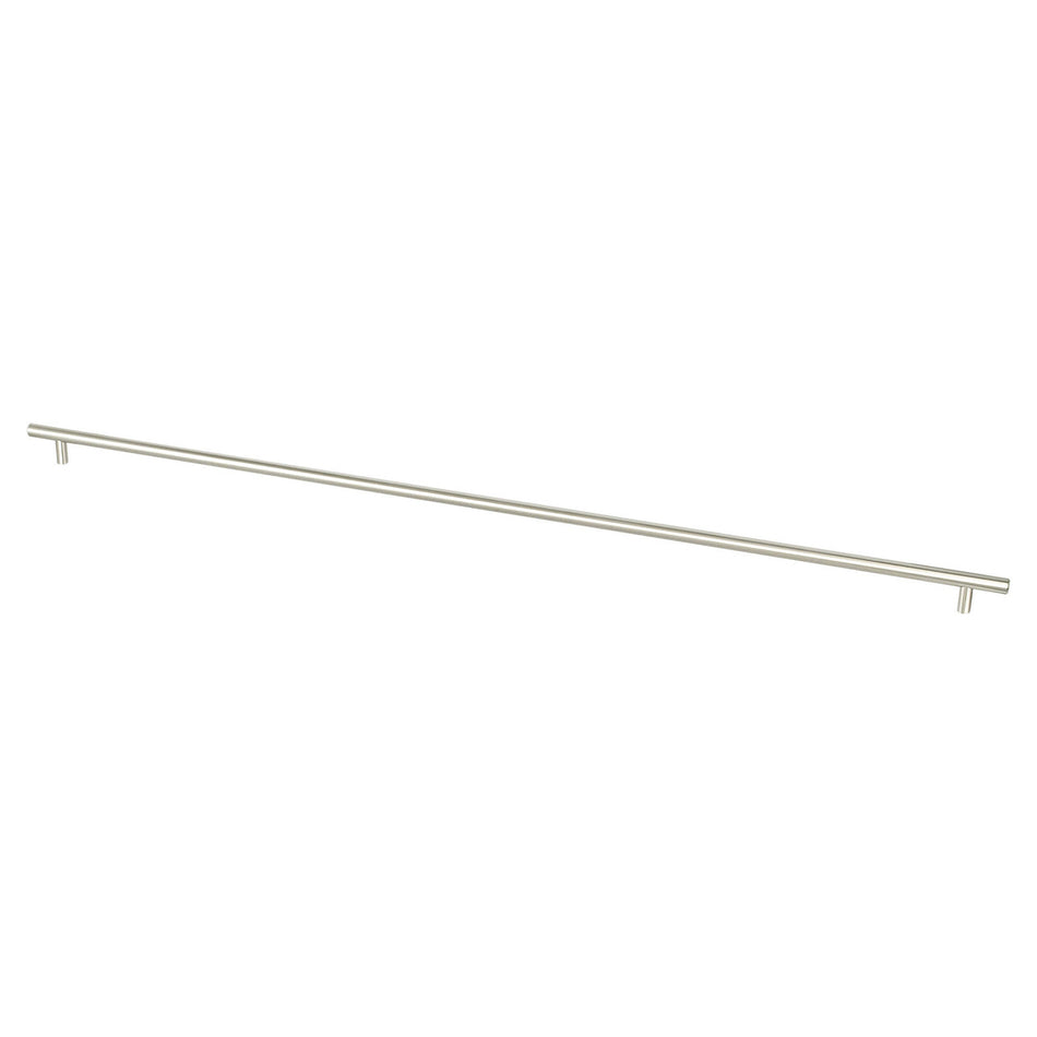 Berenson 1133-2BPN: 768mm cc Tempo Round Bar Cabinet Pull - Brushed Nickel