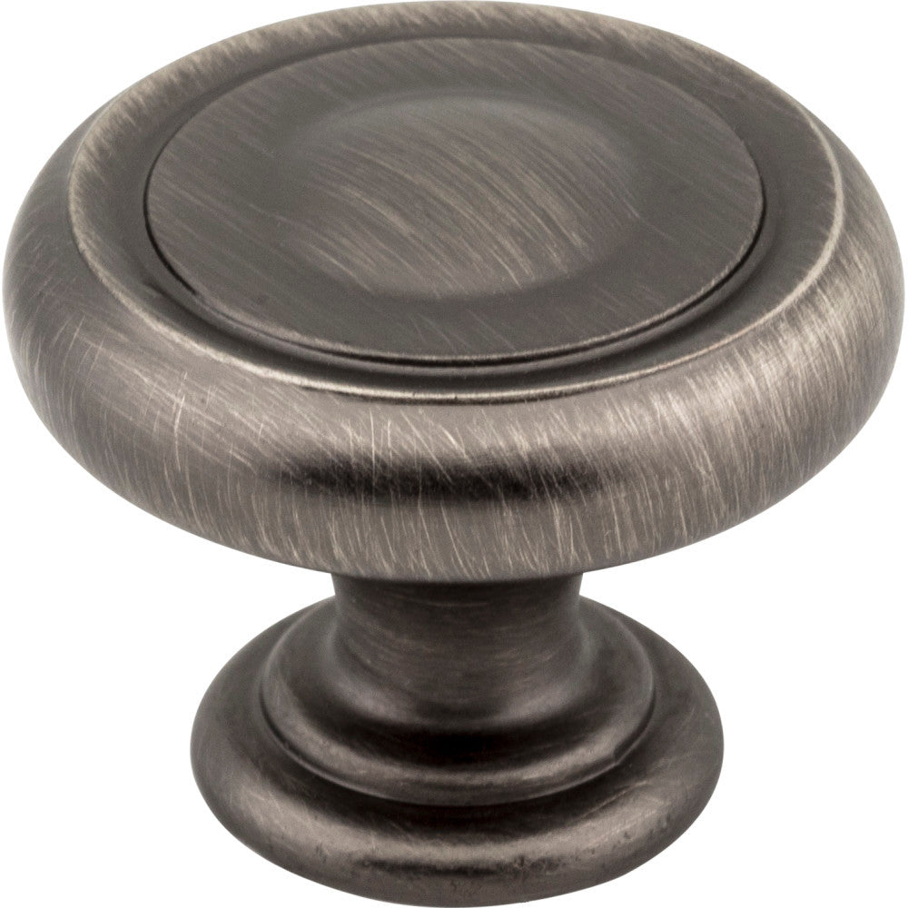 Jeffrey Alexander 117BNBDL: 1-1/4" Bremen 1 Round Cabinet Knob - Brushed Pewter