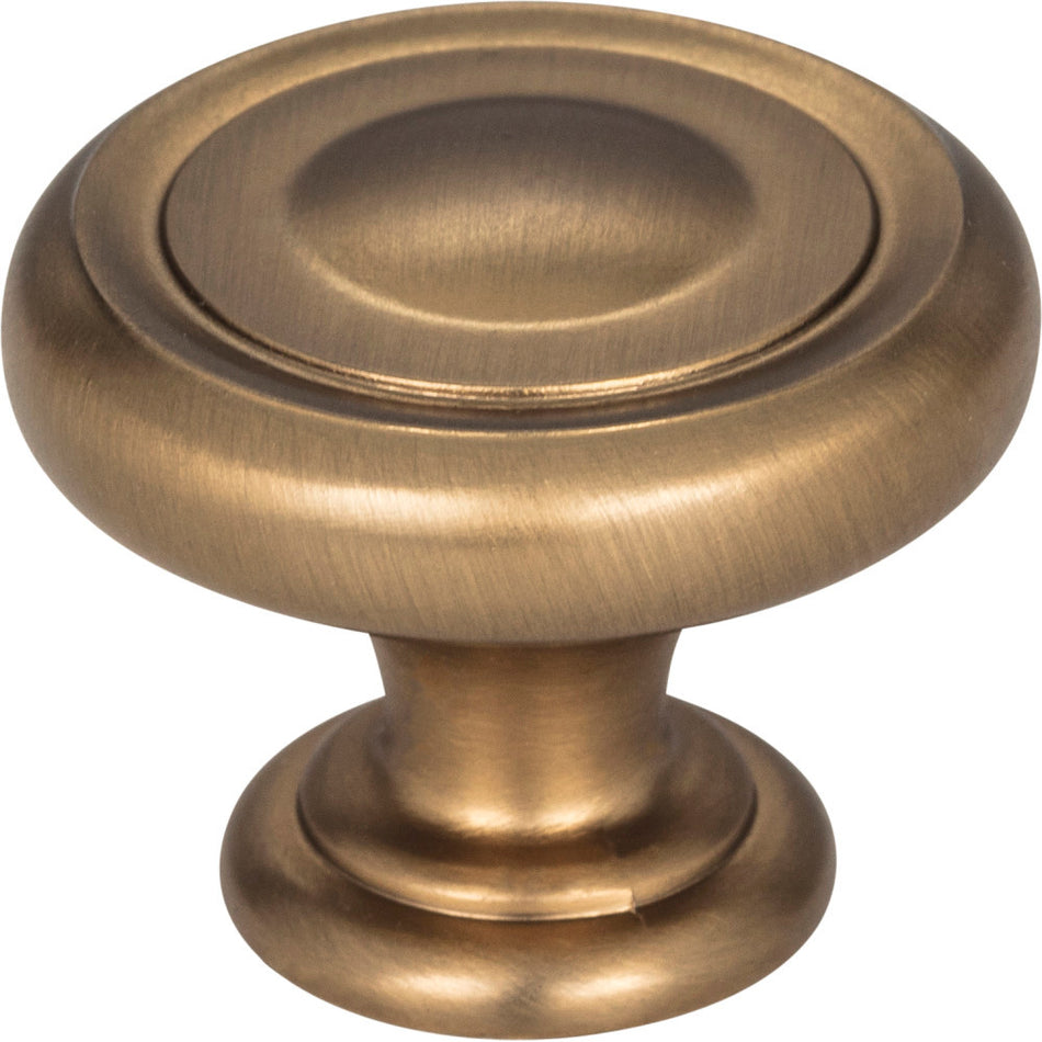Jeffrey Alexander 117SBZ: 1-1/4" Bremen 1 Round Cabinet Knob - Satin Bronze