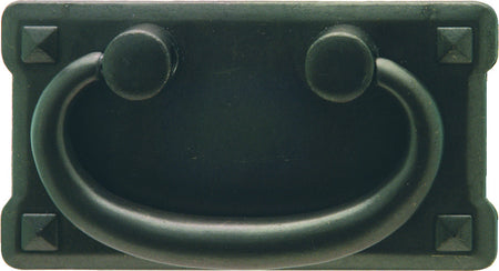 Hafele 118.95.310: 76mm cc Rustic Trunk Cabinet Pull - Black Oxide