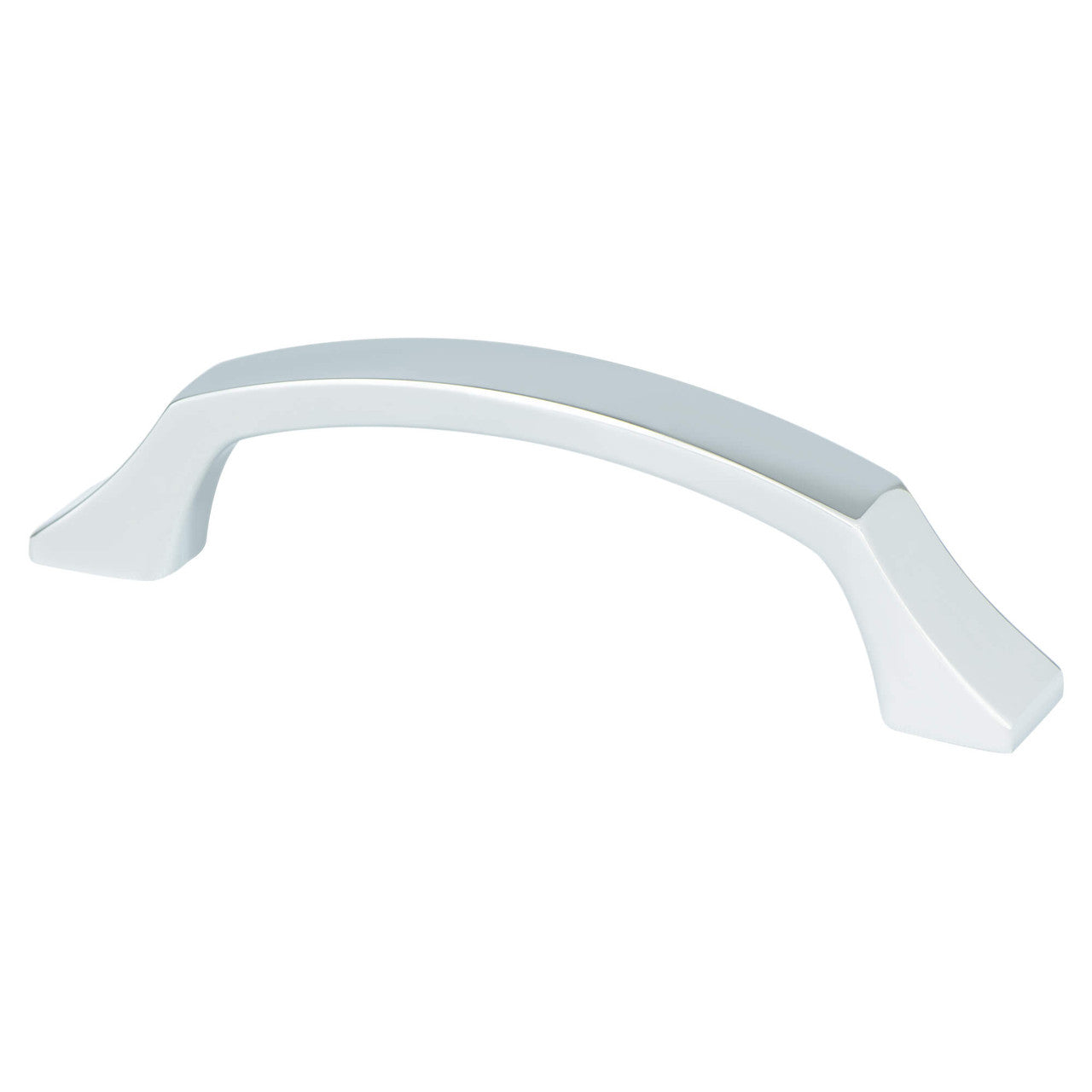 Berenson 1208-1026: 96mm cc Epoch Edge Cabinet Pull - Polished Chrome