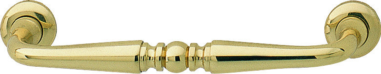 Hafele 121.88.868: 96mm cc Windsor D-Handle Cabinet Pull - Polished Brass