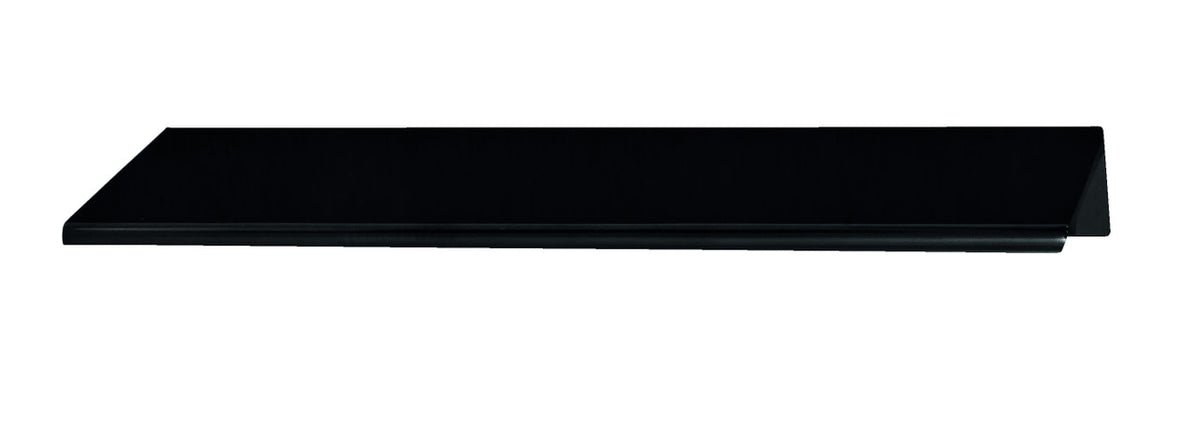 Hafele 124.02.344: 4"cc Minimalist Edge Cabinet Pull - Polished Black