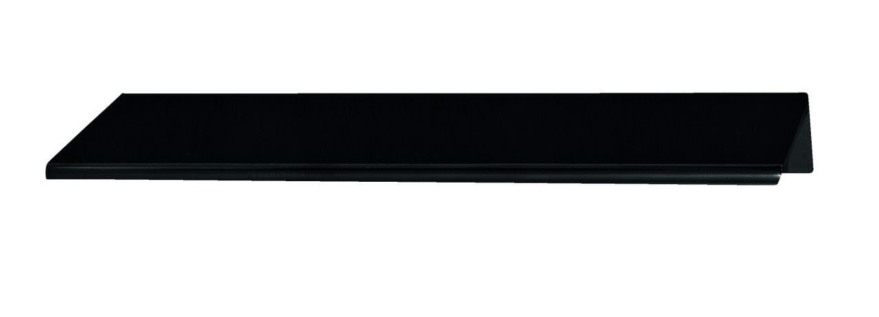 Hafele 124.02.344: 4"cc Minimalist Edge Cabinet Pull - Polished Black