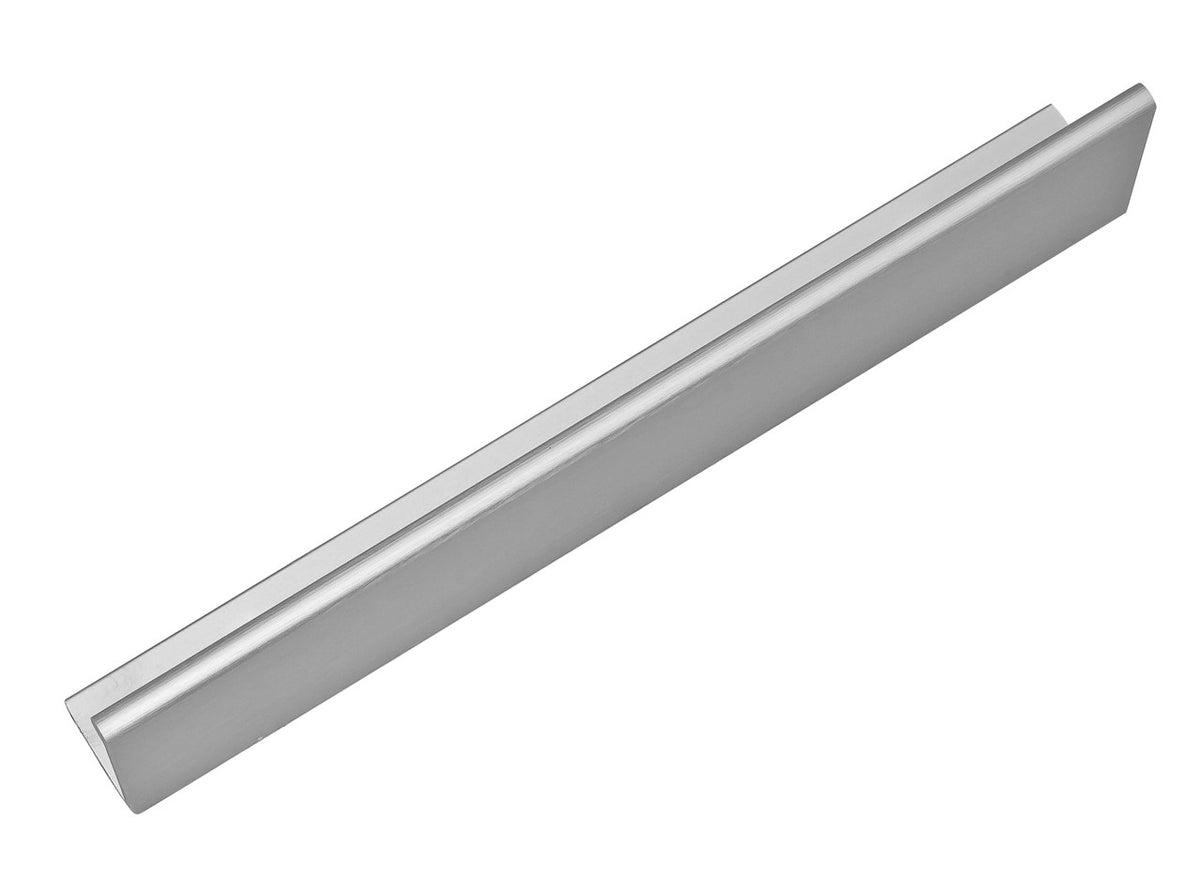 Hafele 124.02.444: 4"cc Minimalist Edge Cabinet Pull - Satin Aluminum