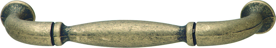 Hafele 125.61.100: 96mm cc Chelsea D-Handle Cabinet Pull - Antique Brass