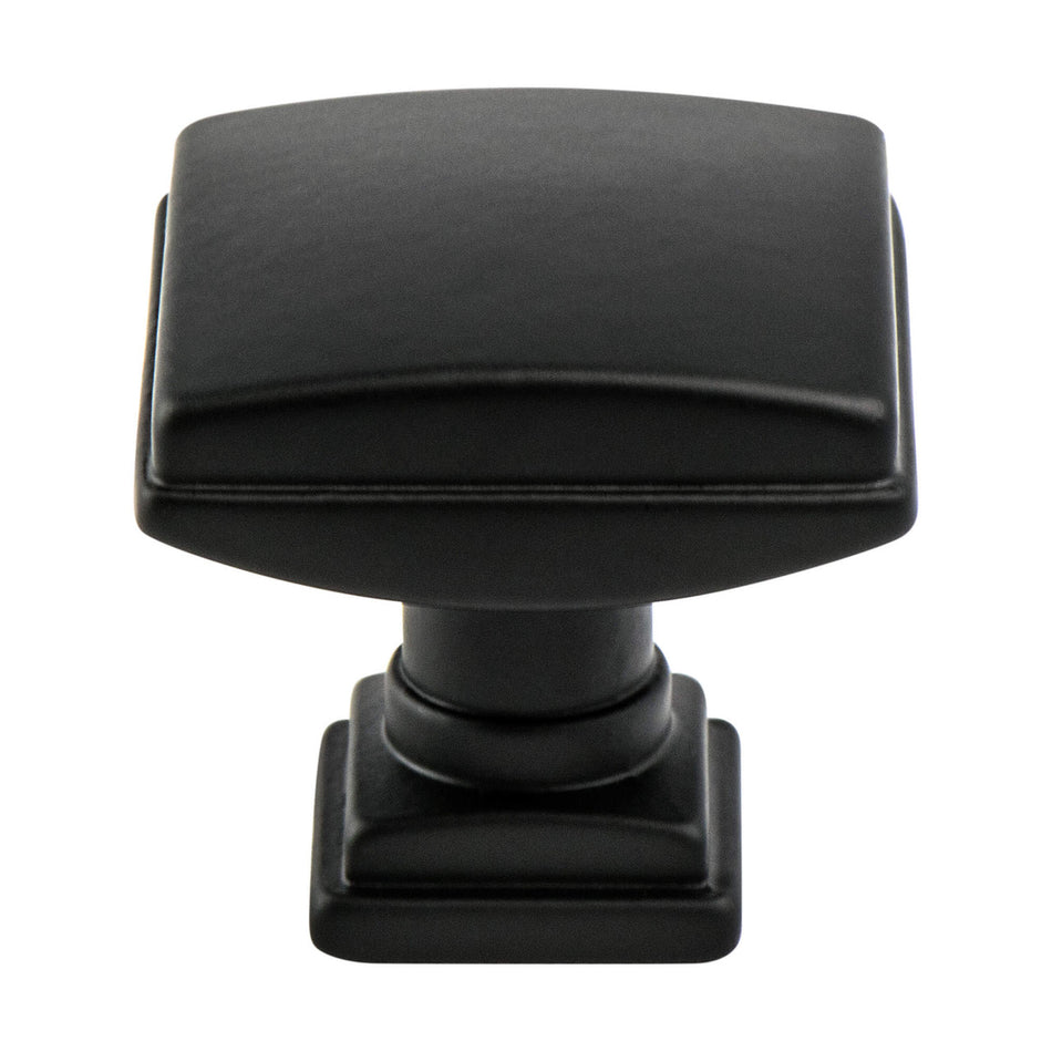 Berenson 1275-1055: 1-1/4" Tailored Traditional Cabinet Knob - Matte Black