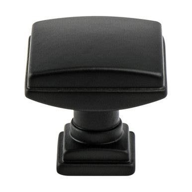 Berenson 1275-1055: 1-1/4" Tailored Traditional Cabinet Knob - Matte Black
