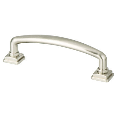 Berenson 1278-1BPN: 96mm cc Tailored Traditional Cabinet Pull - Brushed Nickel