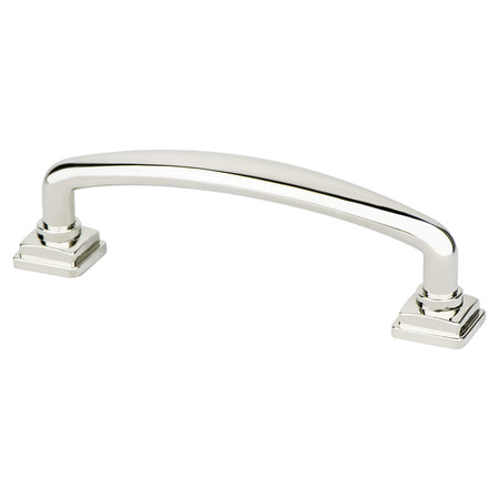 Berenson 1280-1014: 96mm cc Tailored Traditional Cabinet Pull - Polished Nickel