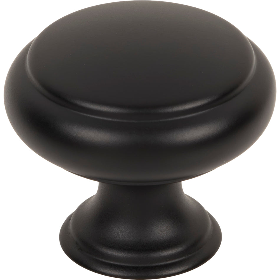 Top Knobs TK3430BLK: 1-1/4"  Bayridge Cabinet Knob - Flat Black