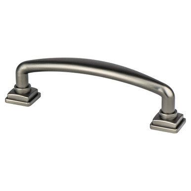 Berenson 1283-1VTN: 96mm cc Tailored Traditional Cabinet Pull - Vintage Nickel