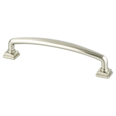 Berenson 1284-1BPN: 128mm cc Tailored Traditional Cabinet Pull - Brushed Nickel