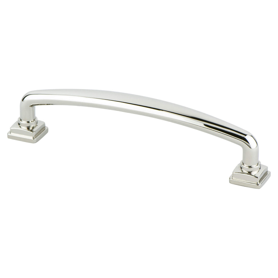 Berenson 1286-1014: 128mm cc Tailored Traditional Cabinet Pull - Polished Nickel