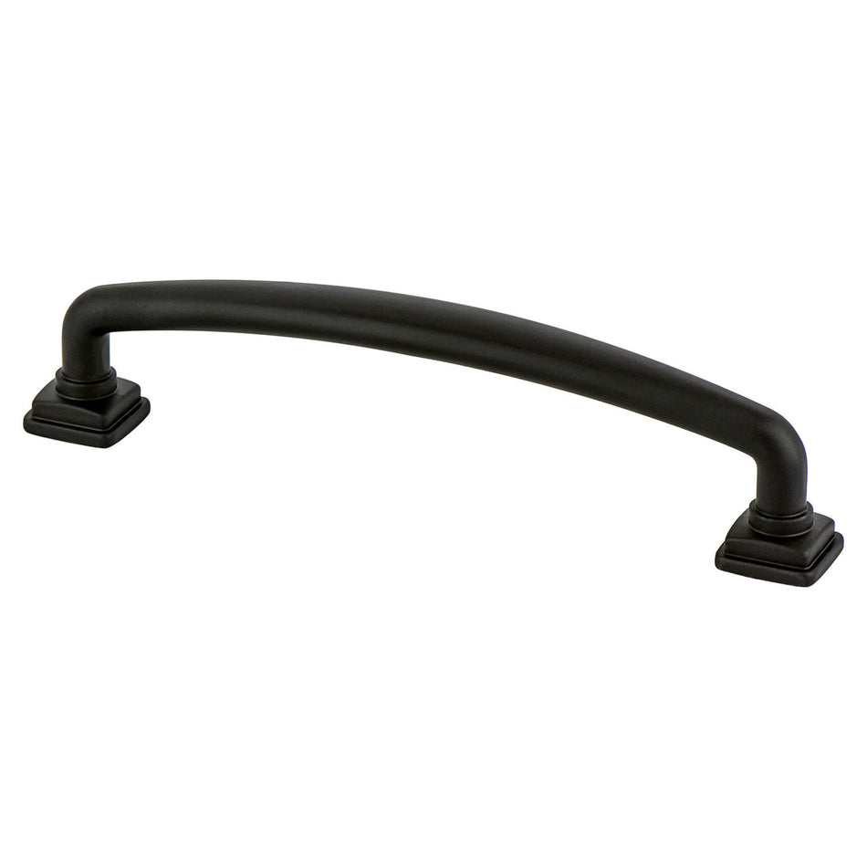 Berenson 1287-1055: 128mm cc Tailored Traditional Cabinet Pull - Matte Black