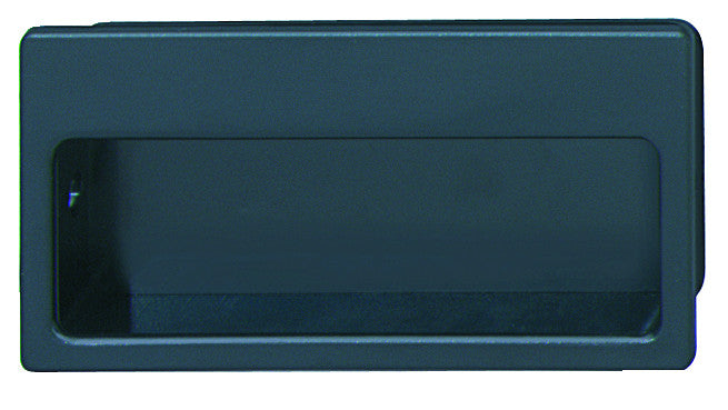 Hafele 129.57.603: Architectural Flush Mount Cabinet Pull - Black Plastic