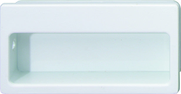 Hafele 129.57.701: Architectural Flush Mount Cabinet Pull - White