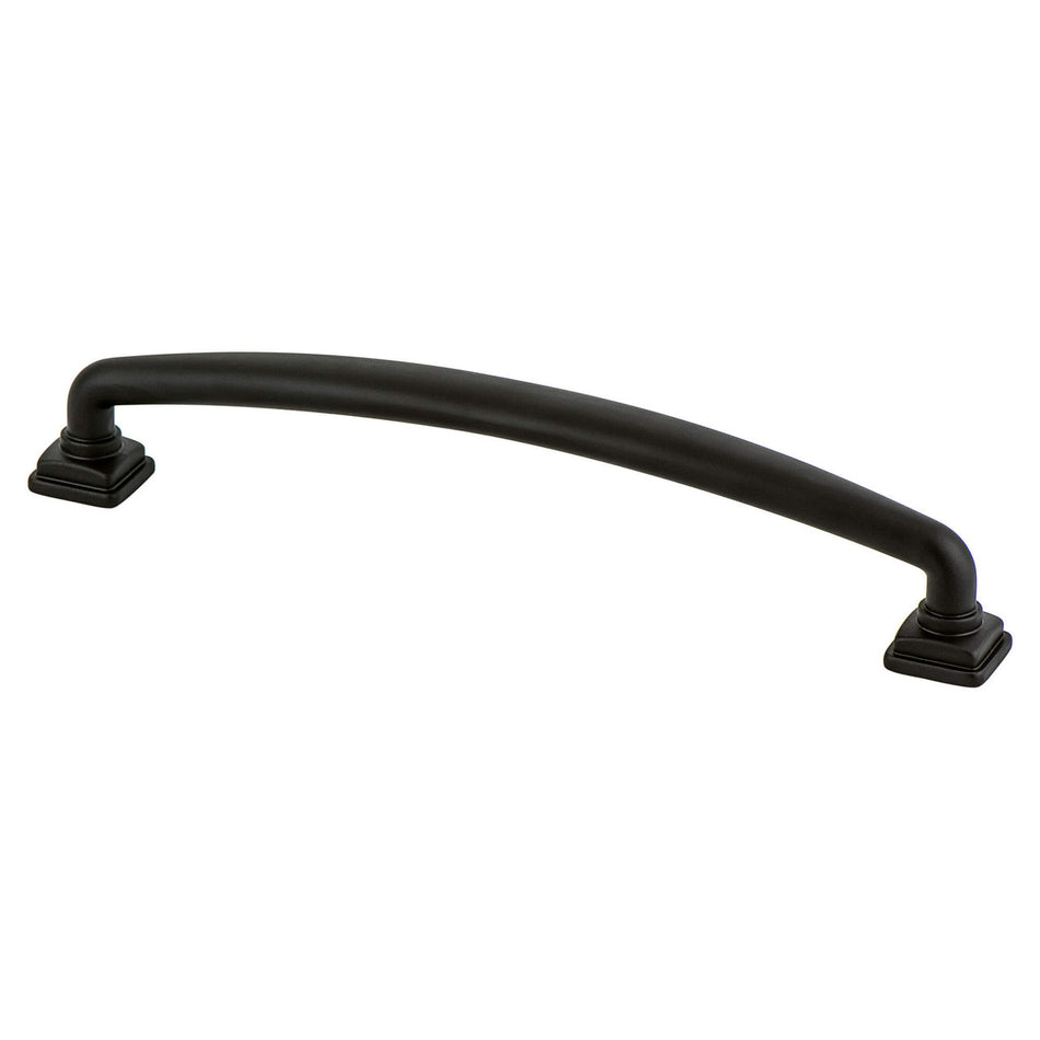 Berenson 1293-1055: 160mm cc Tailored Traditional Cabinet Pull - Matte Black