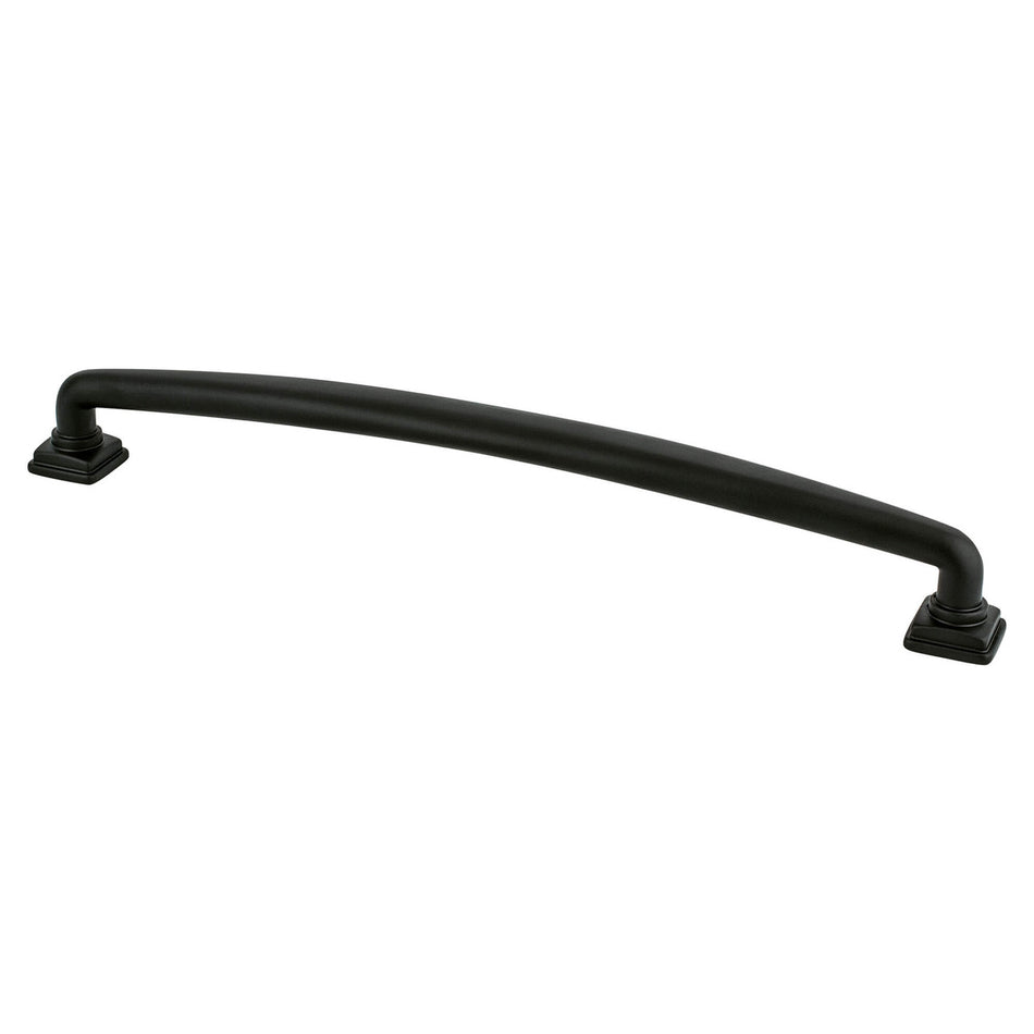 Berenson 1299-1055: 224mm cc Tailored Traditional Cabinet Pull - Matte Black