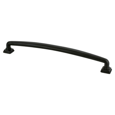 Berenson 1299-1055: 224mm cc Tailored Traditional Cabinet Pull - Matte Black