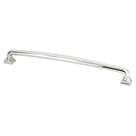 Berenson 1304-1014: 12" cc Tailored Traditional Appliance Pull - Polished Nickel