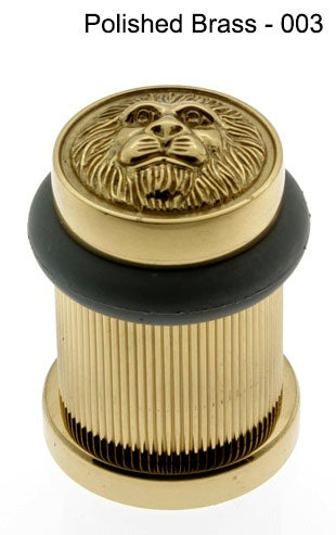 IDH Brass 13090-004: 2" Lion Head Bullet Door Stop - Satin Brass