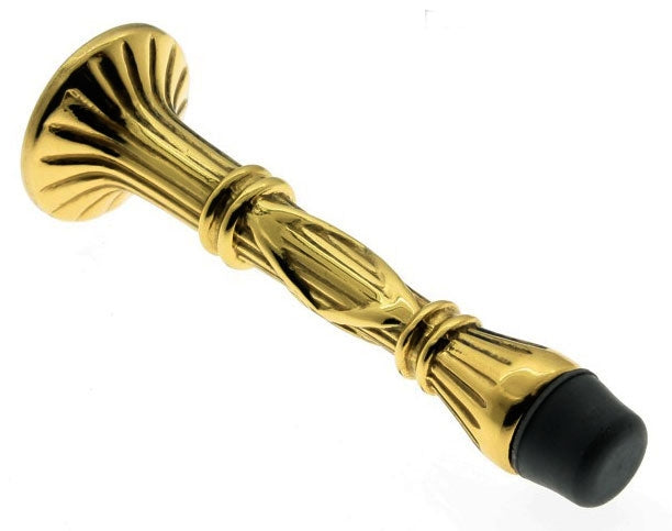 IDH Brass 13097-004: 4" Ribbon & Reed Arrow Base Door Stopper - Satin Brass