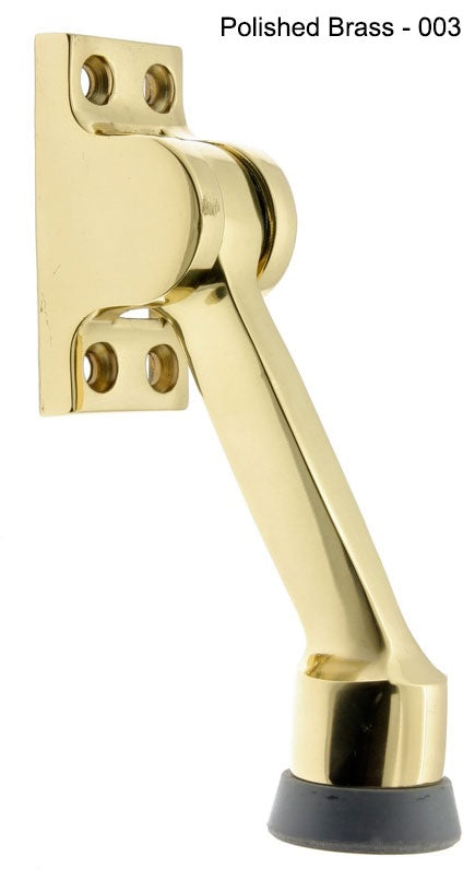 IDH Brass 13100-014: 4-1/2" Square Kickdown Door Stop - Bright Nickel