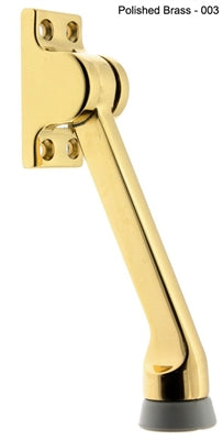 IDH Brass 13102-3NL: 5-1/2" Square Kickdown Door Stop - Polished Brass No Lacquer