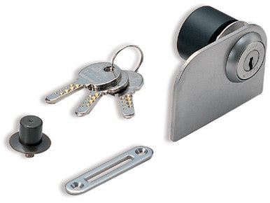 Sugatsune 1310GLW: Glass Door Cam Lock w/Plate