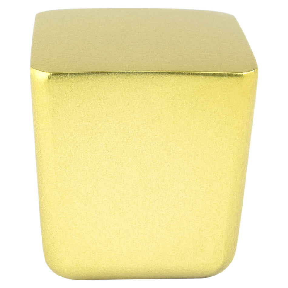 R. Christensen 1329-1SFG-C: 31/32" Mini Square Cabinet Knob - Soft Gold